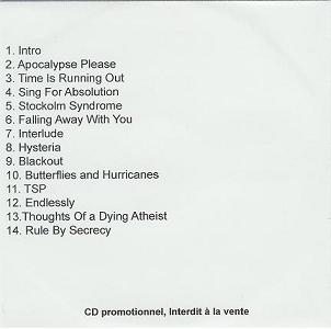 French Absolution promo CDR (sleeve back)